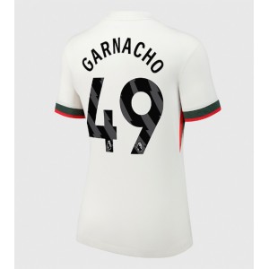 Chelsea Alejandro Garnacho #49 Jalkapallovaatteet Naisten Vieraspaita 2025-26 Lyhythihainen